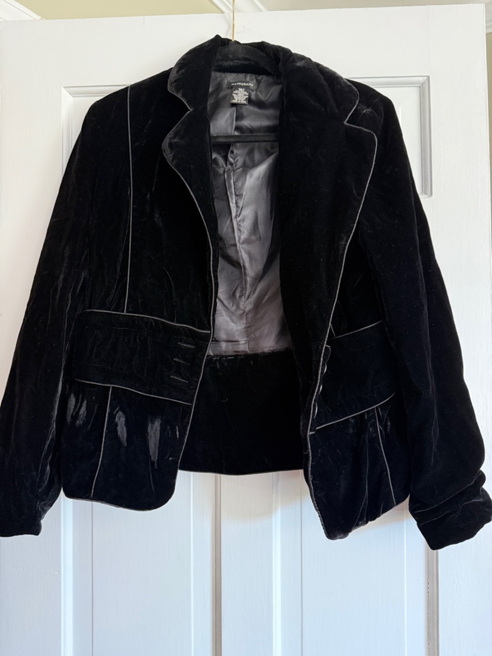 Autograph Women's Black Velvet Blazer Jacket
